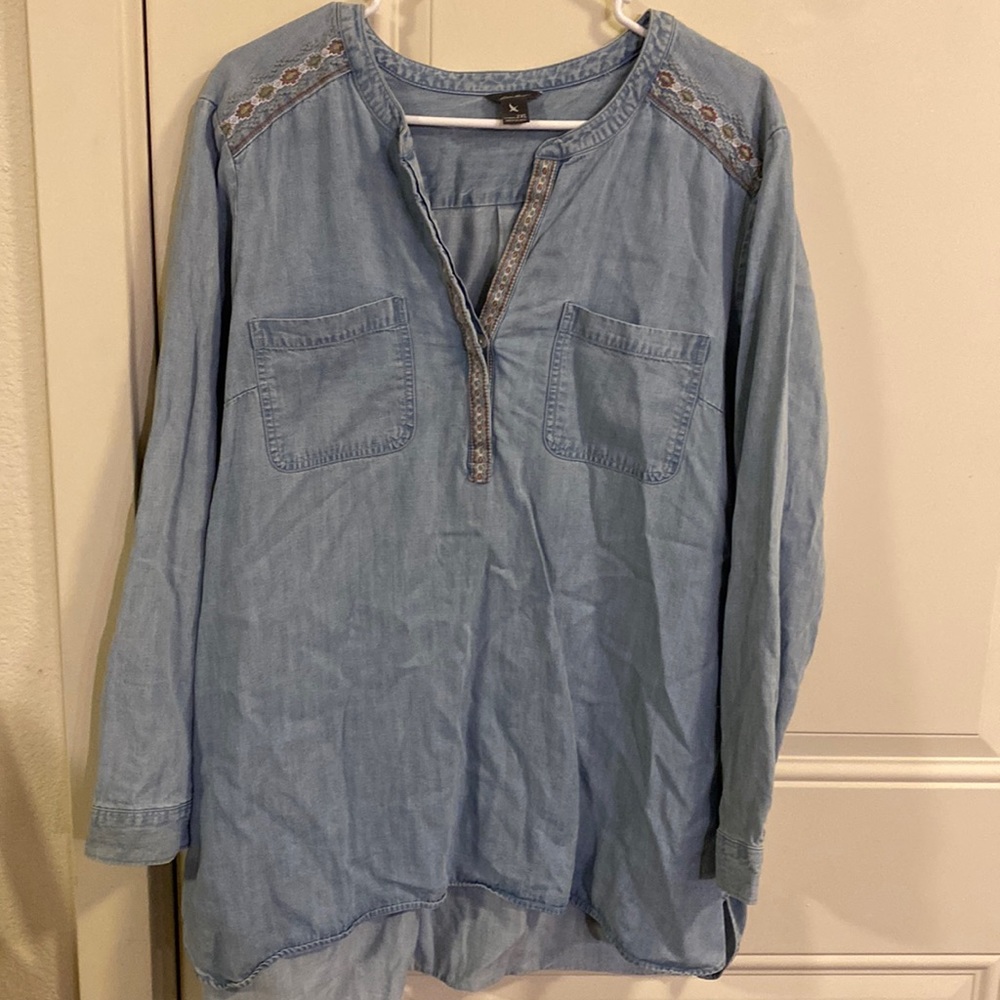 Eddie Bauer denim blouse